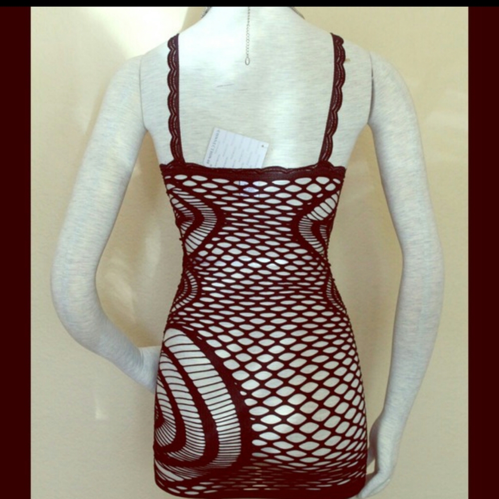 Sexy Mesh Pattern back side tank top